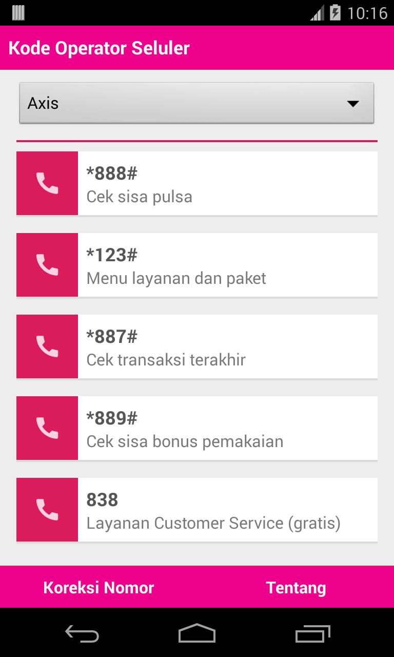Kode Opsel