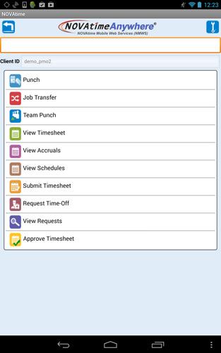 NOVAtime Mobile Web Services