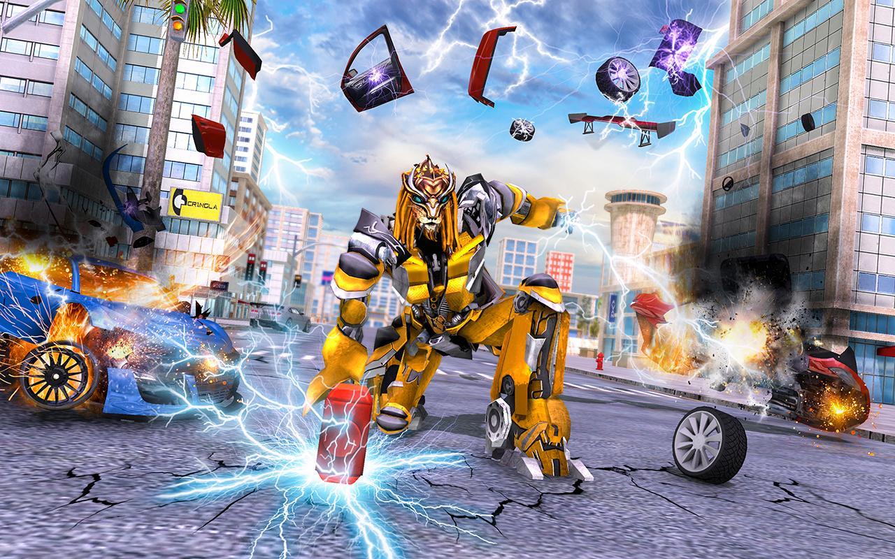 Lion Robot Car: Futuristic Rob
