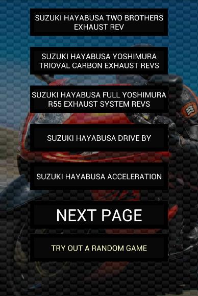 Engine sounds of Hayabusa