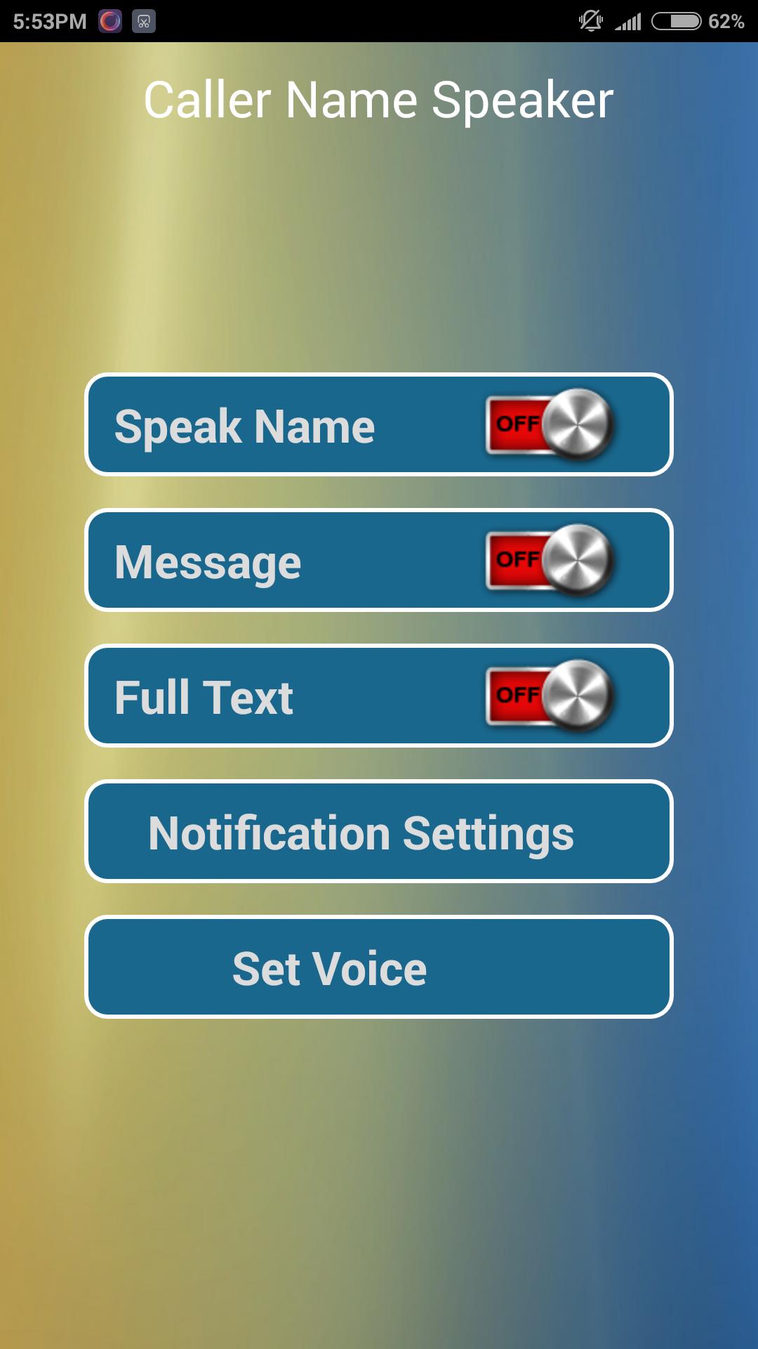 Caller Name & SMS Speaker